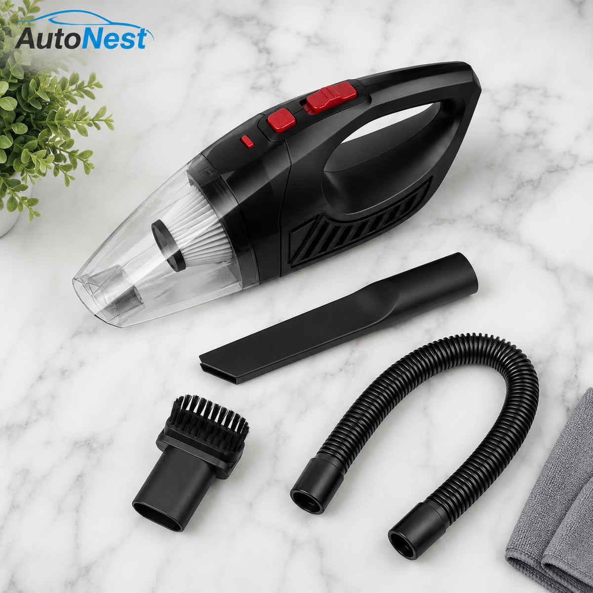 AutoNest™ TurboVac Pro | 120W Cordless Car Vacuum Cleaner